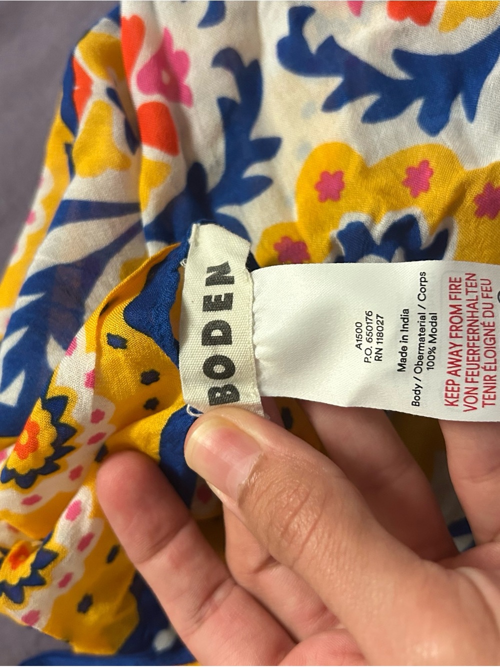 BODEN Yellow Floral Bikini Set with Matching Cover-Up - Picture 4 of 10